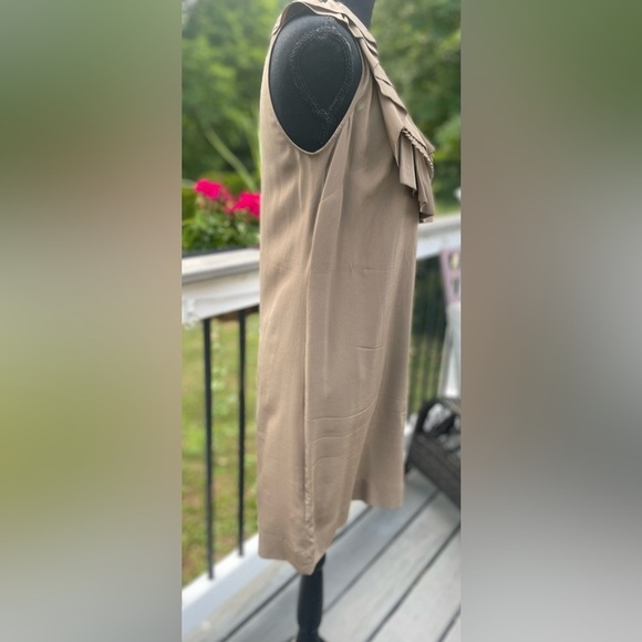 Loft 100% Silk Dress - size XS - Taupe - Picture 2 of 8